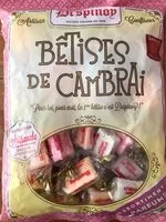 Mängden socker i Betises de Cambrai