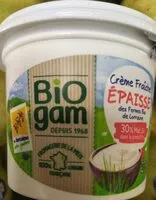 Mängden socker i Crème fraîche epaisse BIO