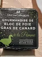 Mängden socker i Gourmandise de bloc de foie gras à la pomme