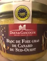 Mängden socker i Bloc de foie gras de canard du sud ouest