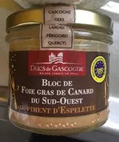 Mängden socker i Bloc de foie gras de canard