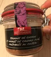 Mängden socker i Terrine de cochon et magret de canard fumé, préparée au couteau