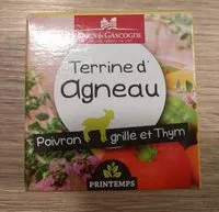 Mängden socker i Terrine d'agneau poivron grillé & thym