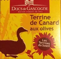 Mängden socker i Terrine de Canard aux olives