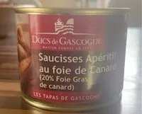 Mängden socker i Saucisses apéritif au foie de canard