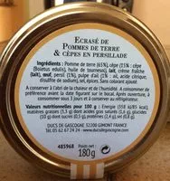 Mängden socker i Ecrasé de pomme de terre