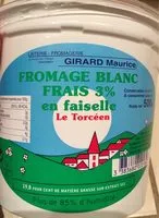 Mängden socker i Fromage blanc frais en faisselle - le torcéen