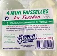 Mängden socker i Mini faisselles Le Torcéen