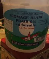Mängden socker i Fromage blanc frais en faisselle