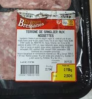 Mängden socker i Terrine de sangliers aux noisettes