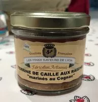 Mängden socker i Terrine de caille aux raisins "marinés au Cognac"