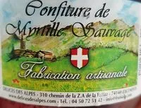 Mängden socker i Confiture de myrtilles sauvages