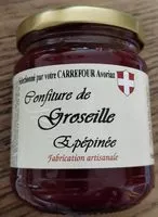 Mängden socker i Confiture de groseille épépinée