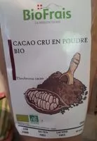 Mängden socker i Cacao cru en poudre
