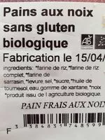 Mängden socker i Pain aux noix sans gluten bio