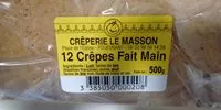 Mängden socker i Crêpes Fait Main x12, Le Paquet De 500 Gr