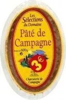 Mängden socker i Les sélections du domaine, pâté de campagne, la terrine