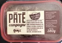 Mängden socker i Paté de campagne