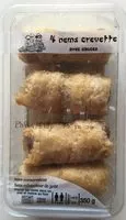 Mängden socker i 4 Nems aux crevettes + sauces DELICES D'ORIENT
