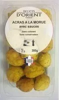 Mängden socker i Acras de Morue +sauce