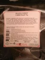 Mängden socker i Delices d'Orient 12 nems poulet 75g