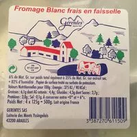 Mängden socker i Fromage frais en faisselle