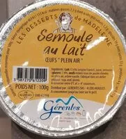 Mängden socker i Semoule au lait