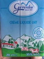 Mängden socker i Creme liquide UHT