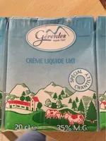 Mängden socker i Crème liquide UHT