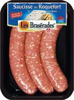 Mängden socker i Saucisse roquefort/noix, LES BRASERADES, barquette
