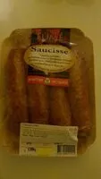 Mängden socker i Saucisse fumée, MAITRE JACQUES, 4 pièces