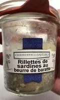 Mängden socker i Rillette De Sardines Au Beurre De Baratte