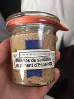 Mängden socker i Rillettes de sardines au piment d'Espelette