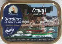 Mängden socker i Sardines à l'Huile d'Olive Extra Vierge Erquy Millésime 2017