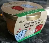 Mängden socker i Rillettes de thon aux poivrons bio