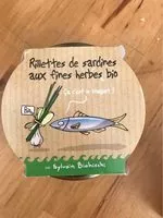 Mängden socker i Rillettes de sardines au fines herbes bio