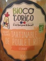 Mängden socker i Tartinable de poulet rôti curry