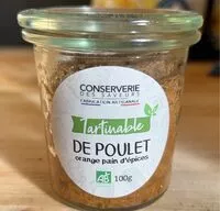 Mängden socker i Tartinable de poulet orange pain d’epices