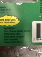 Mängden socker i Bonbons des Vosges fraicheur des Vosges LA CONFISERIE BRESSAUDE