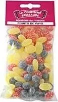 Mängden socker i Bonbons des Vosges parfums fruits de pays