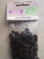Mängden socker i Bonbons des Vosges Réglisse sans sucre