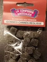 Mängden socker i Gommes carrés réglisse