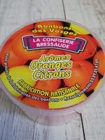Mängden socker i Bonbon des Vosges, arômes oranges citrons