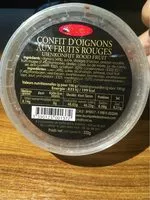 Mängden socker i Confit d'oignons aux fruits rouges