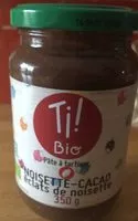 Mängden socker i Noisette cacao eclats de noisette
