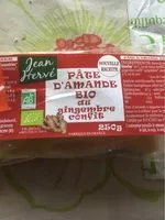 Mängden socker i Pâte d’amande bio au gingembre confit