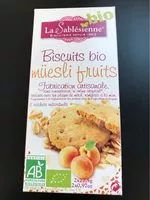 Mängden socker i Biscuits bio muesli fruits