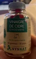 Mängden socker i Vinaigre de cidre gingembre