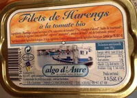 Mängden socker i Filets de harengs à la tomate bio