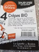 Mängden socker i Crêpes Bio